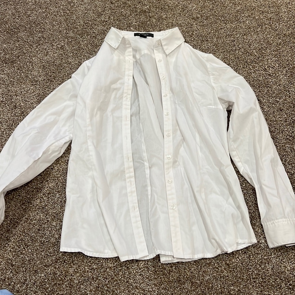 White Button Up Flannel Undershirt